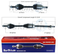 Set of 2 Front CV Axle Shafts for Ford Taurus (2008–2019)