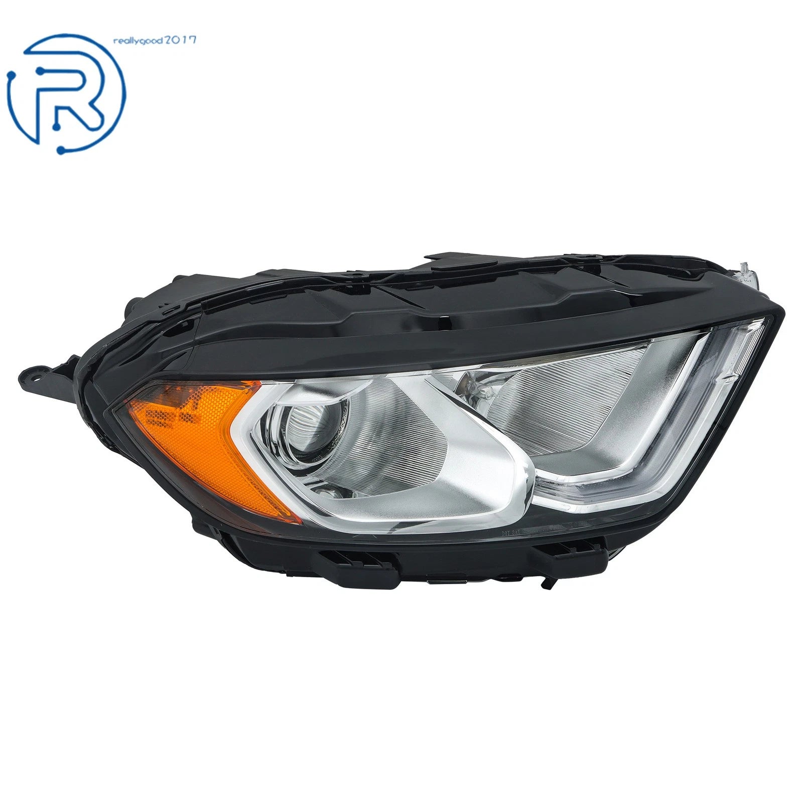 Halogen Headlight with LED DRL Right Chrome Housing for Ford EcoSport (2018-2023)