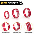 Air Conditioner Switch Knob Cover Ring for Ford F-150 (2015–2023) Red