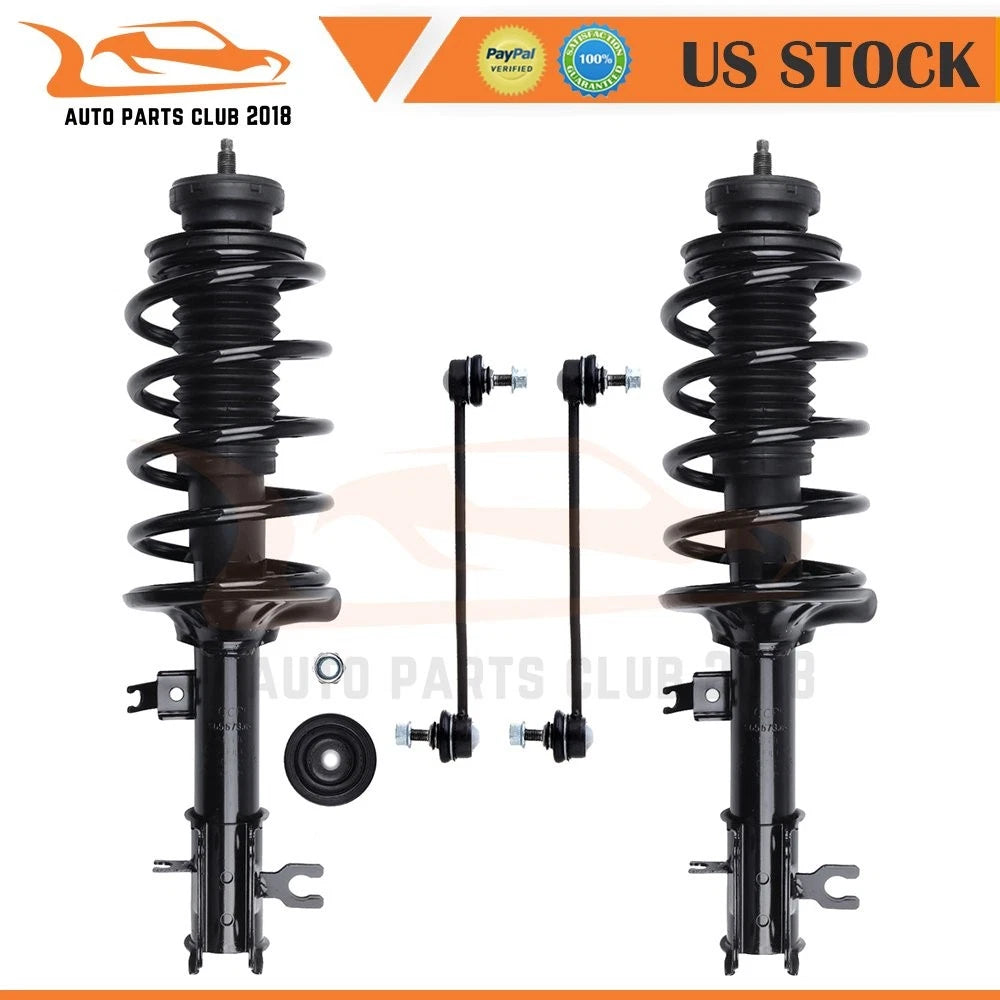 Set of 4 Strut Suspension Assemblies w/ Sway Bar Links for Chevy Aveo Pontiac G3 (2004–2011)
