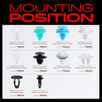 Rocker Panel Wheel Opening Molding Retainer Clip Kit for Toyota (300Pcs  )
