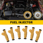 Set of 6 Fuel Injectors for Jeep 4.0L (1987–1998) 0280155710 0280155700 EV1 4 Hole