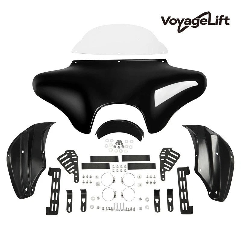 Batwing Fairing & Windshield for Yamaha V-Star 650 1100 (1999–2009) Vivid Black