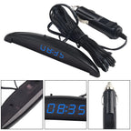 3-in-1 LED Digital Thermometer Voltmeter Clock for Vehicle Car (12V)