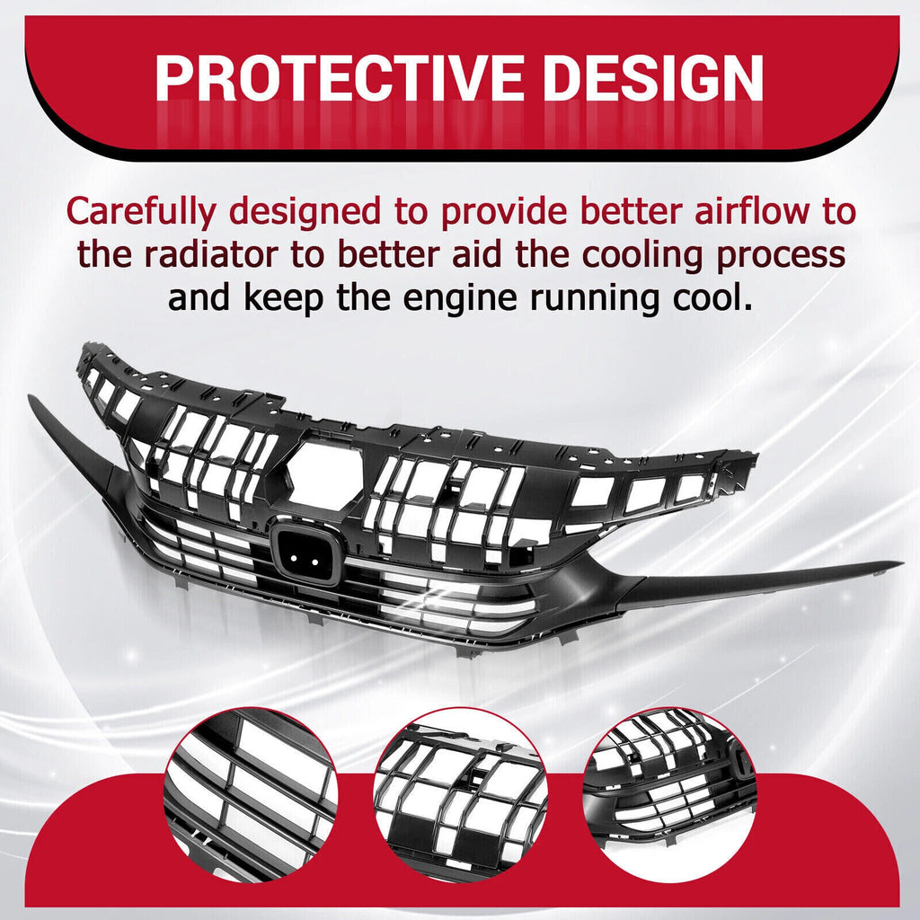 Front Bumper Upper Grille Kit for Honda Civic Sport Sedan (2022–2023)