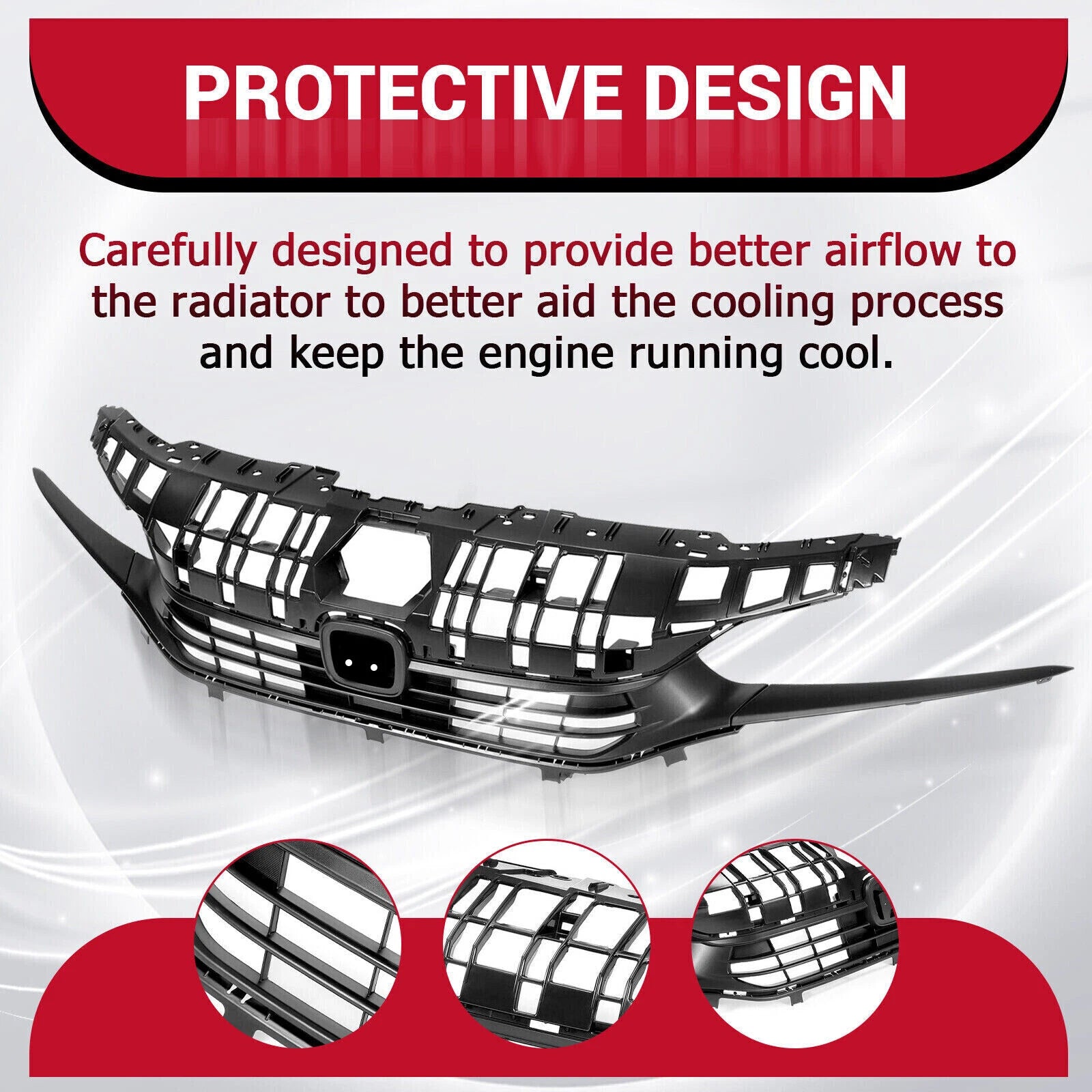 Front Bumper Upper Grille Kit for Honda Civic Sport Sedan (2022–2023)