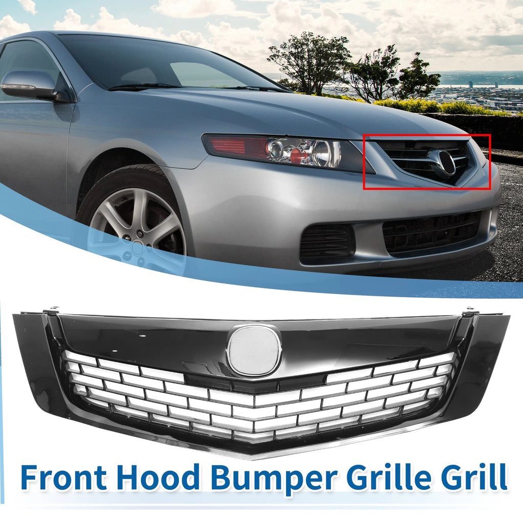 Front Upper Bumper Grille for Acura TSX (2009) - Black
