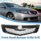 Front Upper Bumper Grille for Acura TSX (2009) - Black