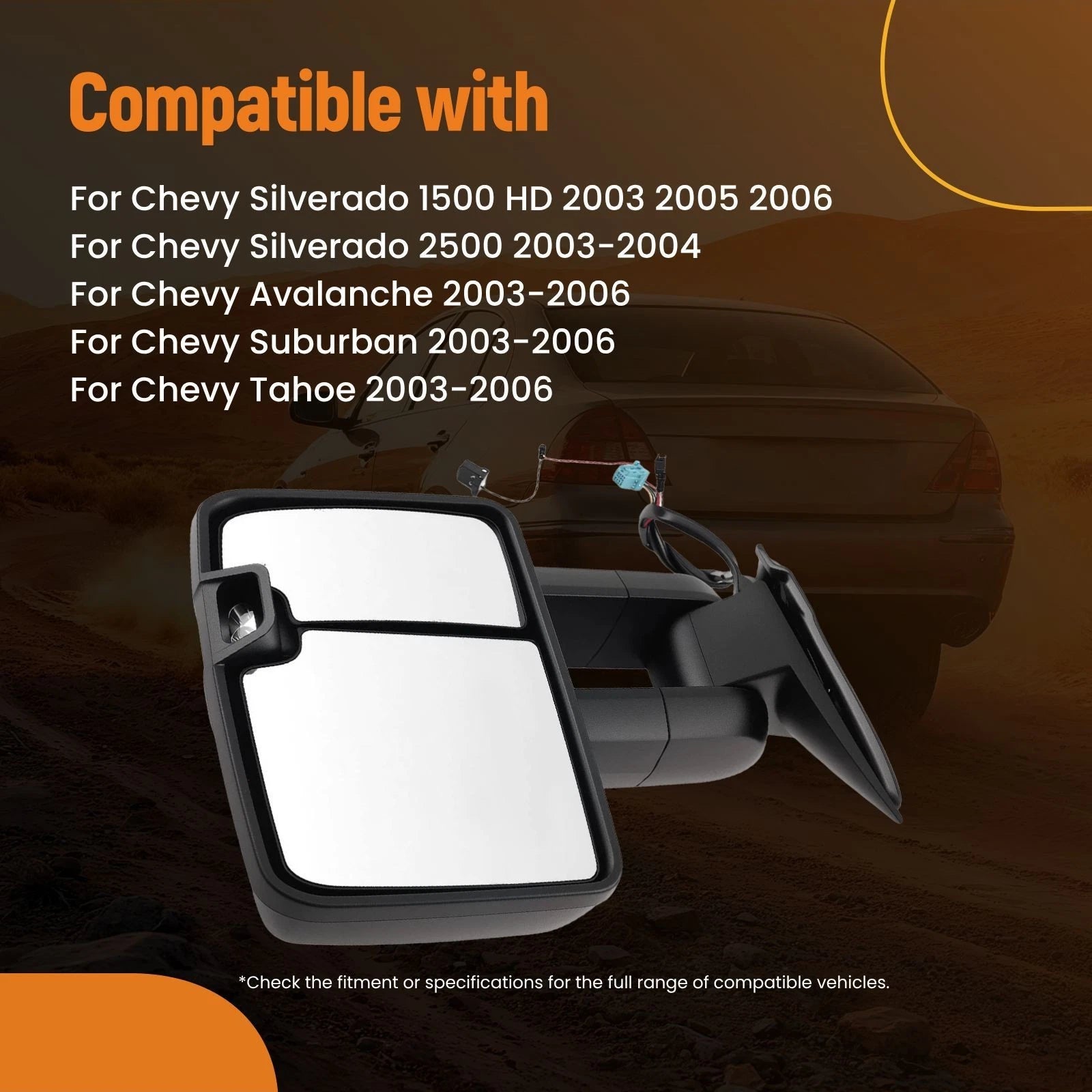 Arrow LED Side Mirror for Chevy Silverado/Tahoe (2003–2006) GM1320411