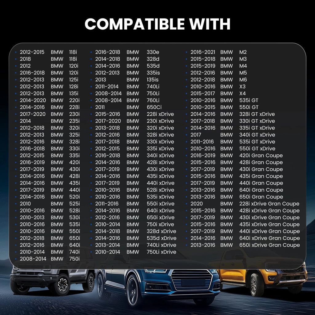 Set of 4 Wheel Spacers 15mm for BMW 650i Gran Coupe (2013–2016)
