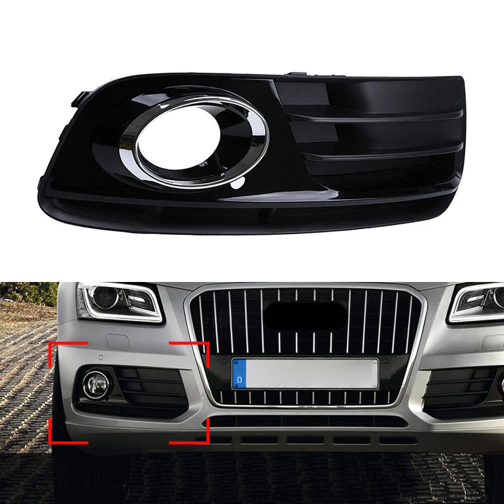 Black ABS Front Bumper Fog Light Grille Cover for Audi Q5 (2013-2017)