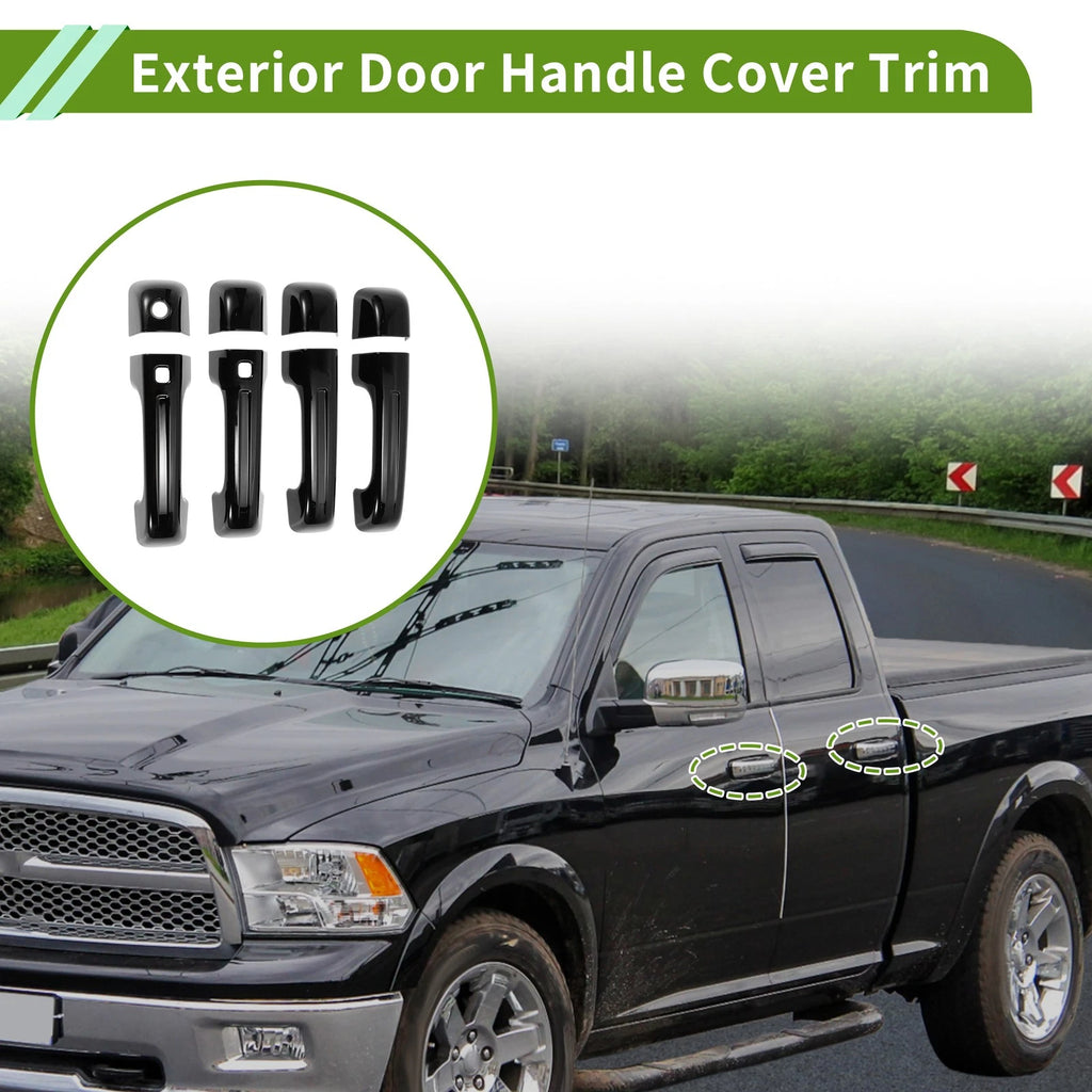 Exterior Door Handle Cover Trim for Ford Bronco (2021–2025) Gloss Black ABS