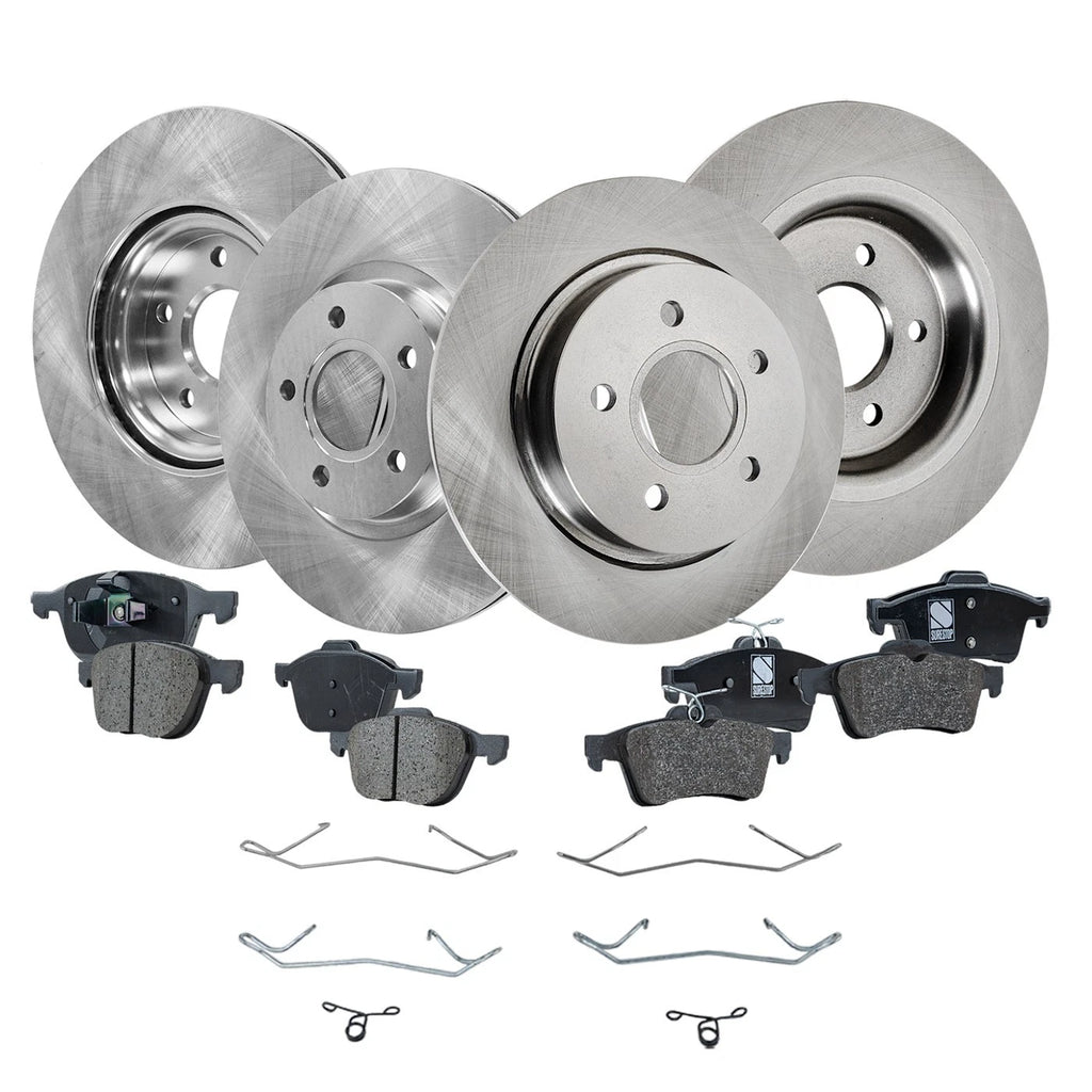 Brake Disc Rotors and Pads Kit for Volvo C30 C70 S40 V50 (2005–2011)