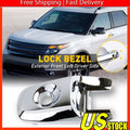 Set of 2 Chrome Door Handle Key Bezel Covers for Ford Explorer (2011–2019)