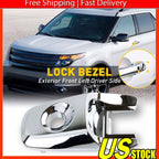 Set of 2 Chrome Door Handle Key Bezel Covers for Ford Explorer (2011–2019)