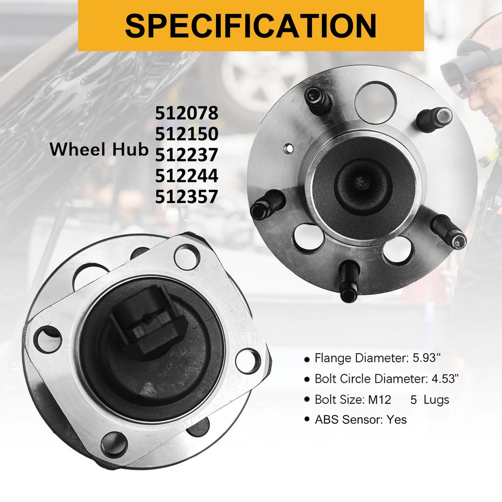 Rear Drilled Slotted Brake Rotors & Ceramic Pads for Chevy Impala (2014–2020)