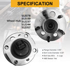 Rear Drilled Slotted Brake Rotors & Ceramic Pads for Chevy Impala (2014–2020)