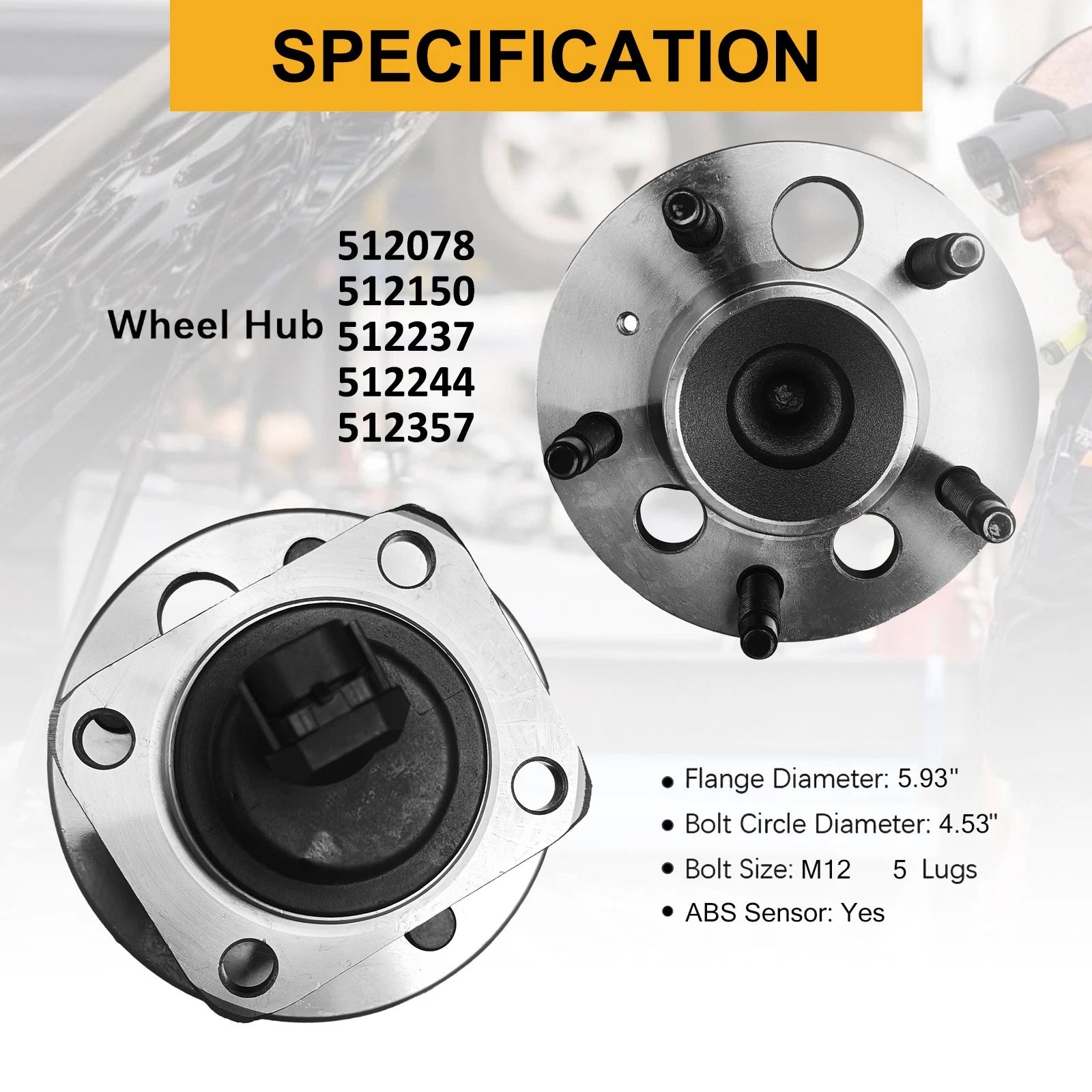 Rear Drilled Slotted Brake Rotors & Ceramic Pads for Chevy Impala (2014–2020)