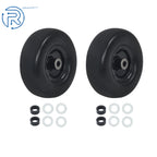 2-Pack Flat Free Tire and Wheel Assembly for Lawnmower (Fits Various Models)