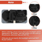 Headlight Switch for Ford F-250 Super Duty F-350 Super Duty (2003–2007) No. 2C3Z11654DAA