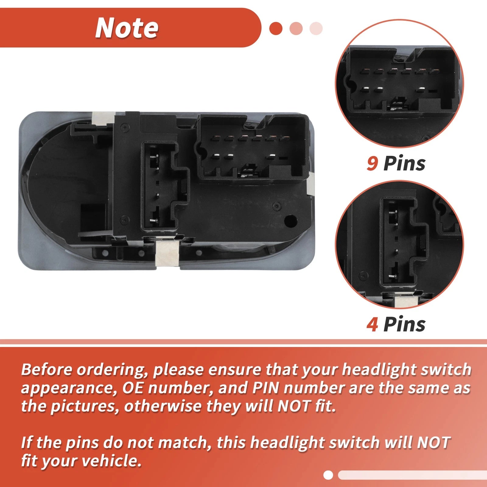 Headlight Switch for Ford F-250 Super Duty F-350 Super Duty (2003–2007) No. 2C3Z11654DAA