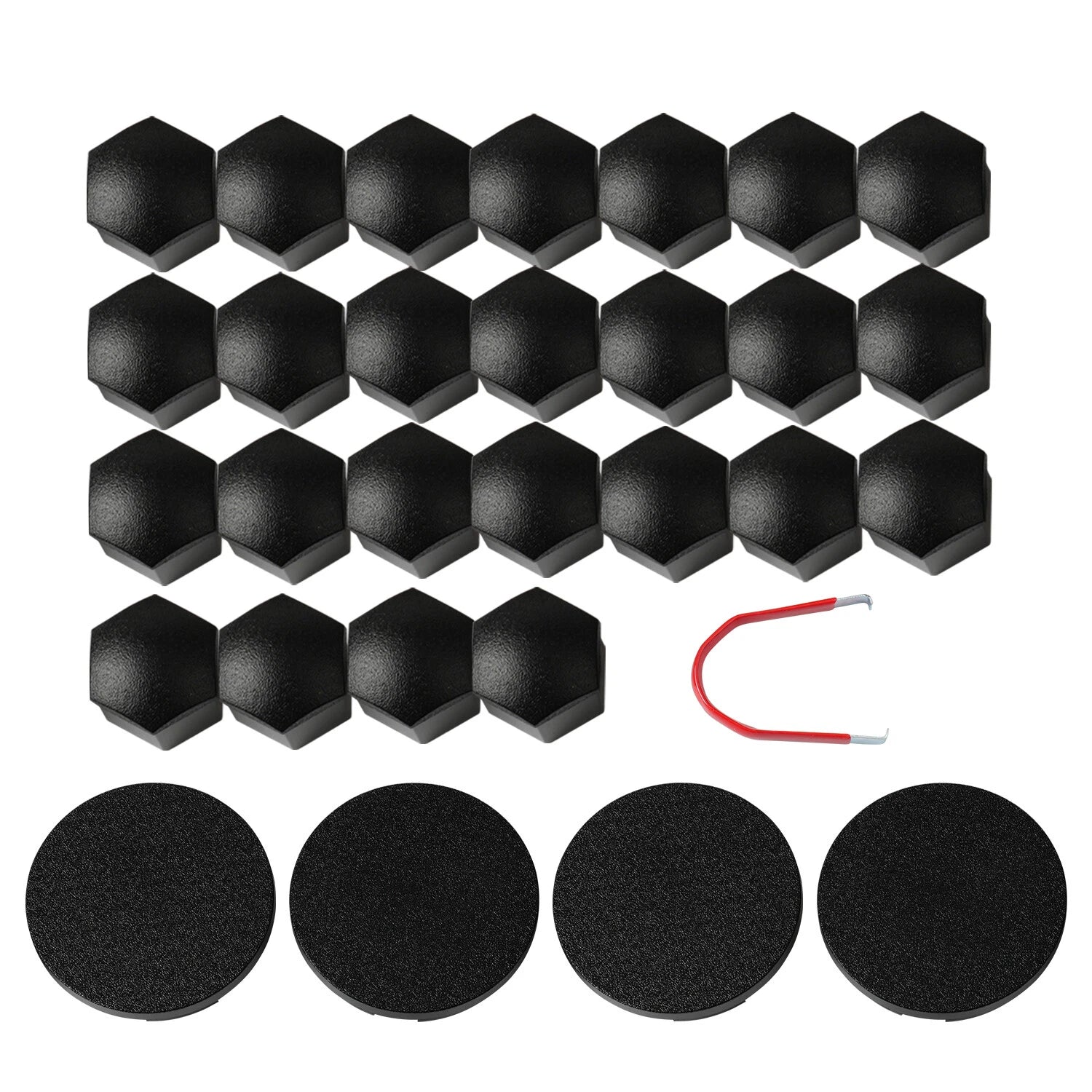 Wheel Center Caps and Lug Nut Covers for Tesla Cybertruck (2023) Matte Black