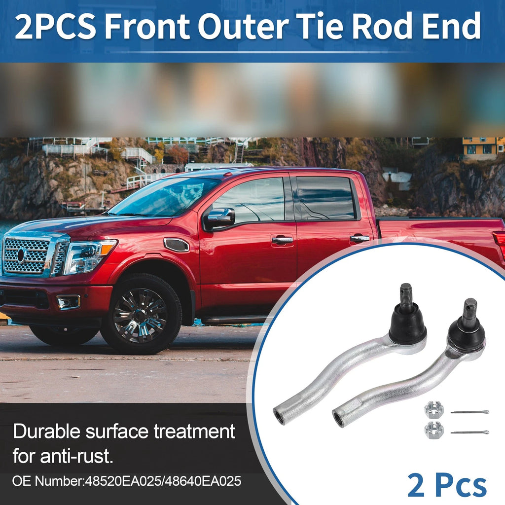 2pcs Front Outer Tie Rod End Links for Nissan Frontier (No. 48520EA025/48640EA025)