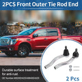 2pcs Front Outer Tie Rod End Links for Nissan Frontier (No. 48520EA025/48640EA025)