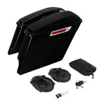 5" Stretched Hard Saddlebags & 5x7" Speakers for Harley Touring (2014–2024)