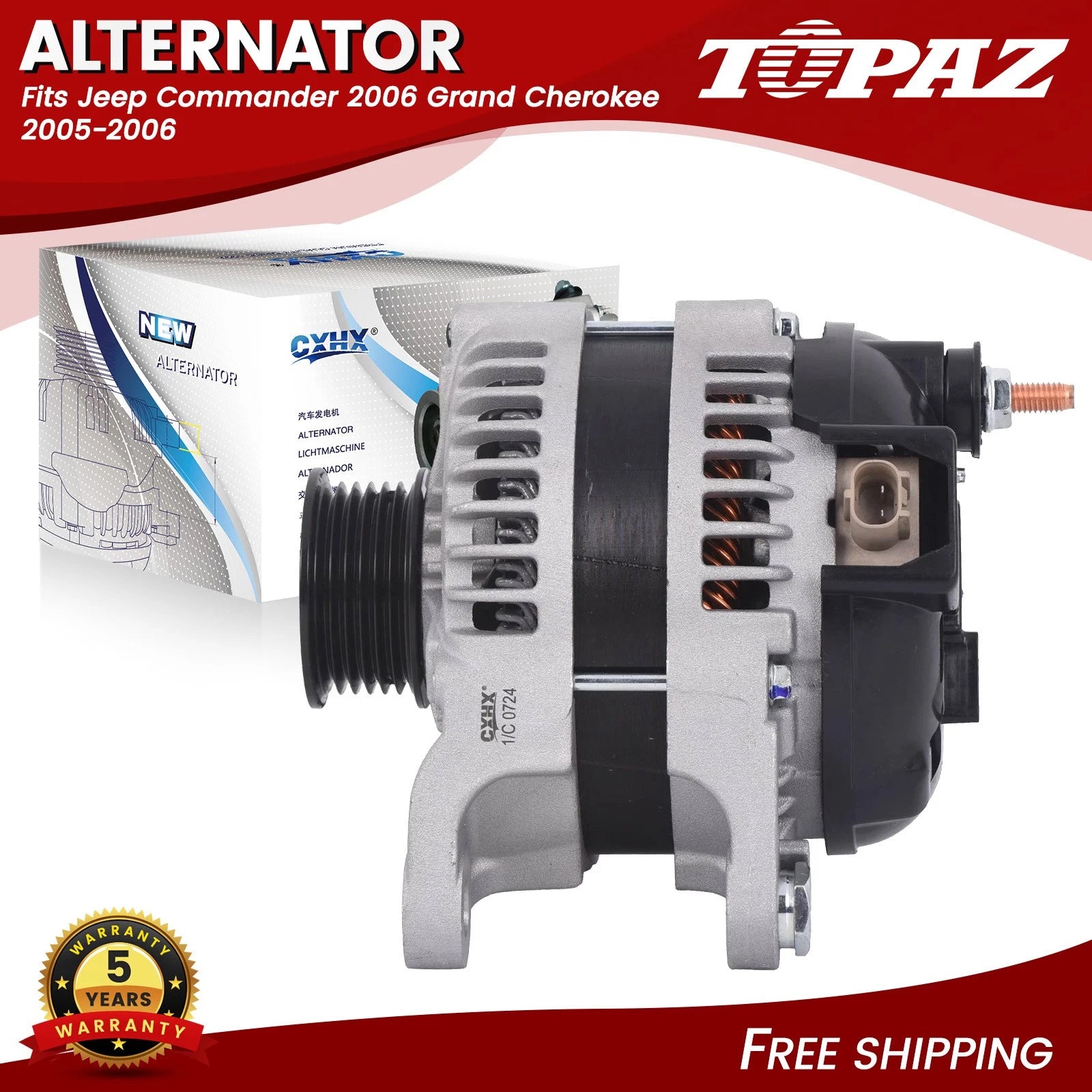 Alternator for Jeep Commander Grand Cherokee (2005–2006) 160A 12V