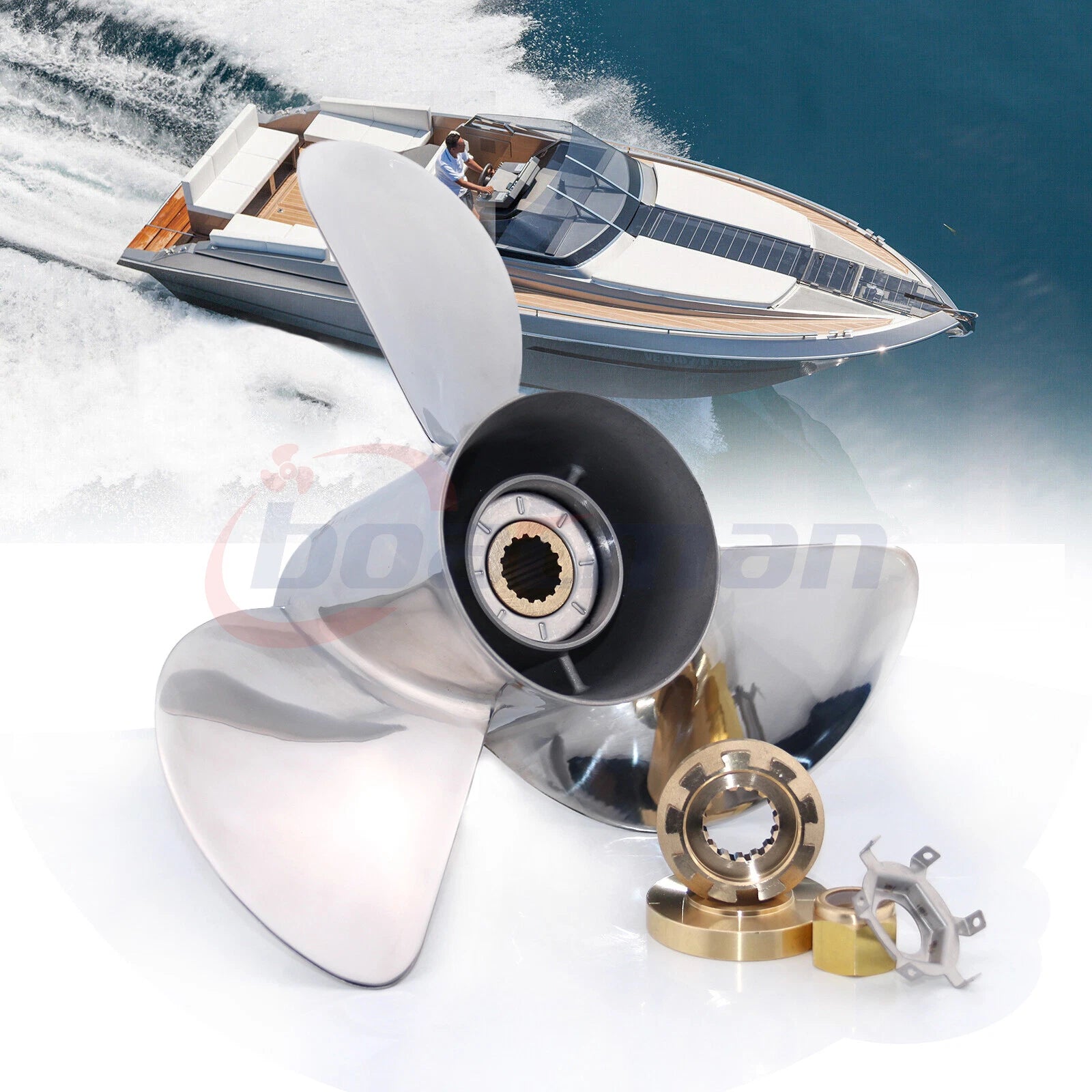 Propeller 13 1/4X17 for Mercury Marine Outboard Motor (40-140hp) Stainless Steel