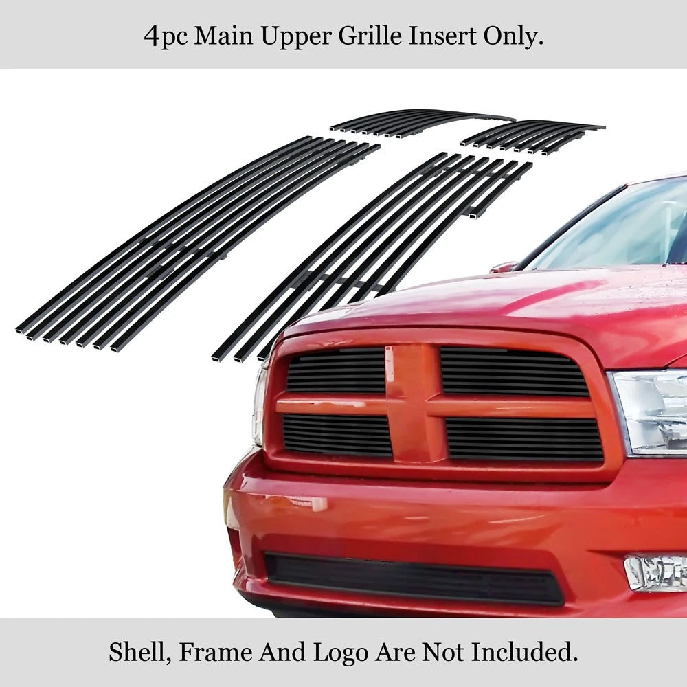 Honeycomb Black Upper Billet Grille Insert for Dodge Ram 1500 (2009-2012)