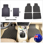 4 Pcs PU Leather Car Floor Mats