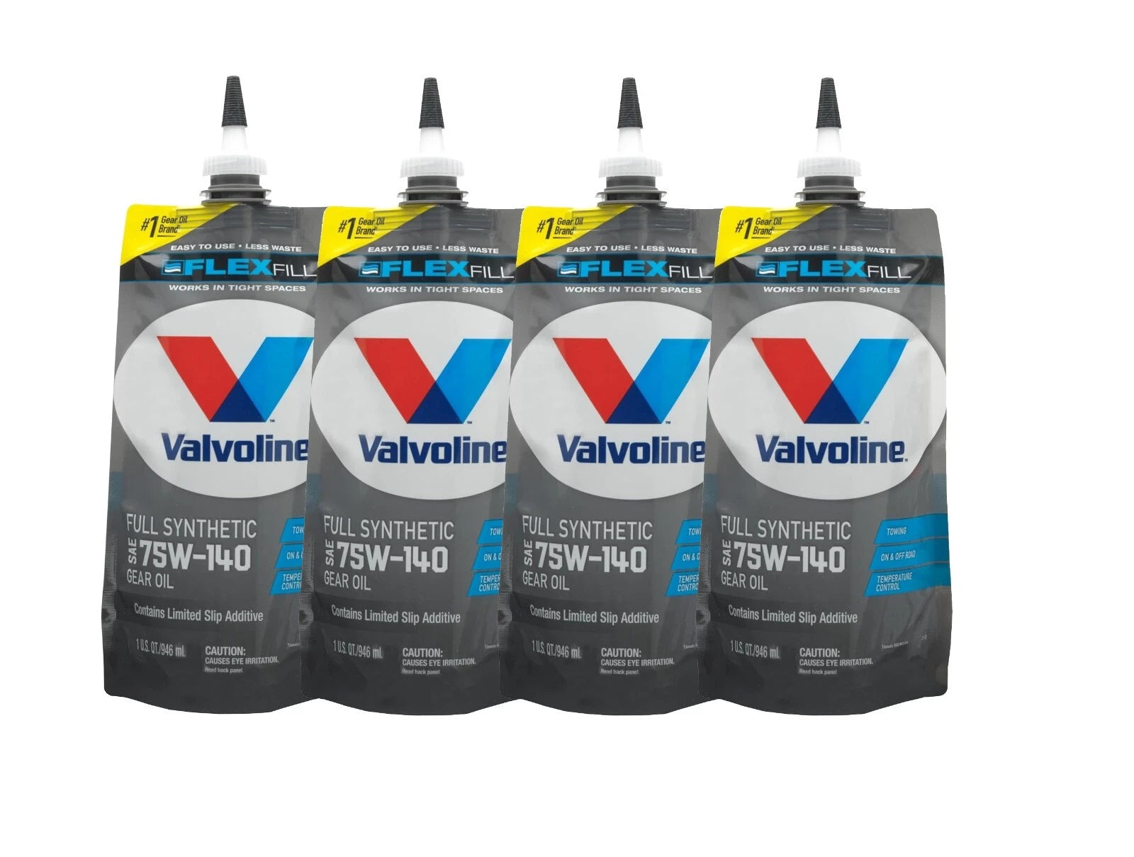 Set of 4 Quarts Flexfill Advanced SAE 75W-140 Full Synthetic Gear Oil