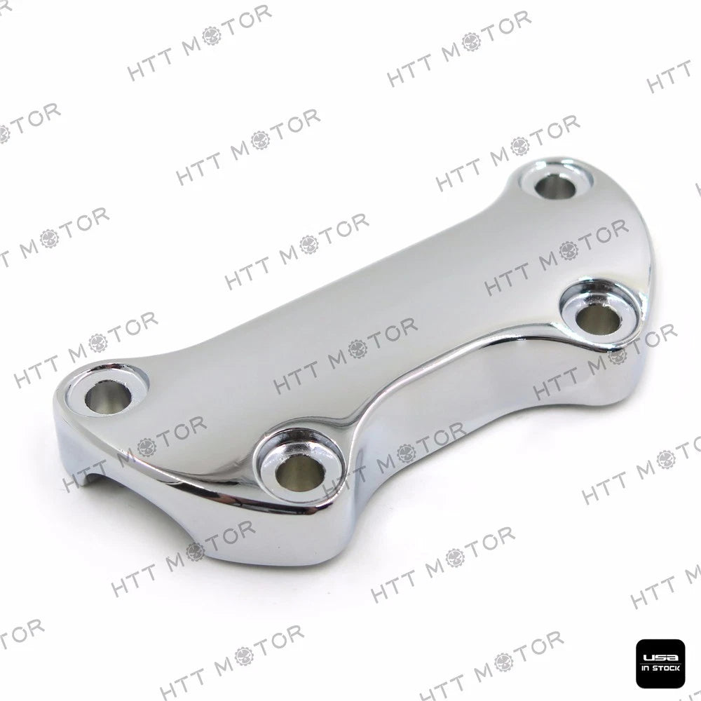 Smooth Handlebar Clamp Riser for Harley XL FX FXR Dyna Softail (1974–2006) Chrome