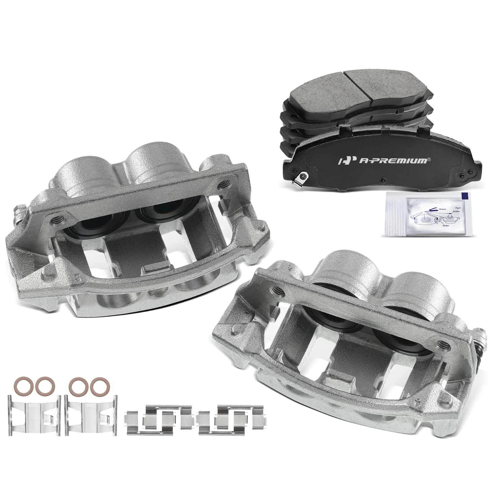 Set of 6 Front Brake Calipers & Ceramic Pads for Ford F-150 (1997–2003)