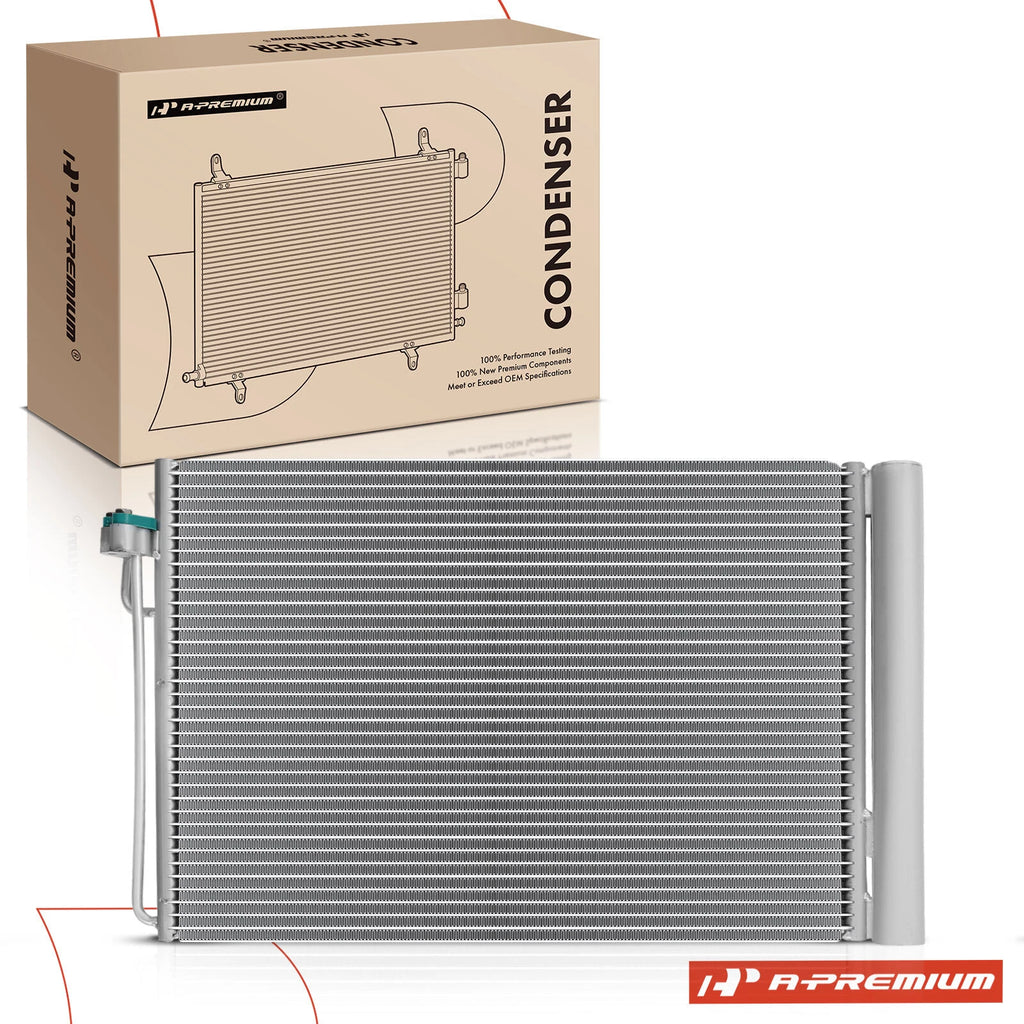 AC condenser with receiver drier for BMW Alpina B7 528i xDrive 750i M6 (2007–2019)