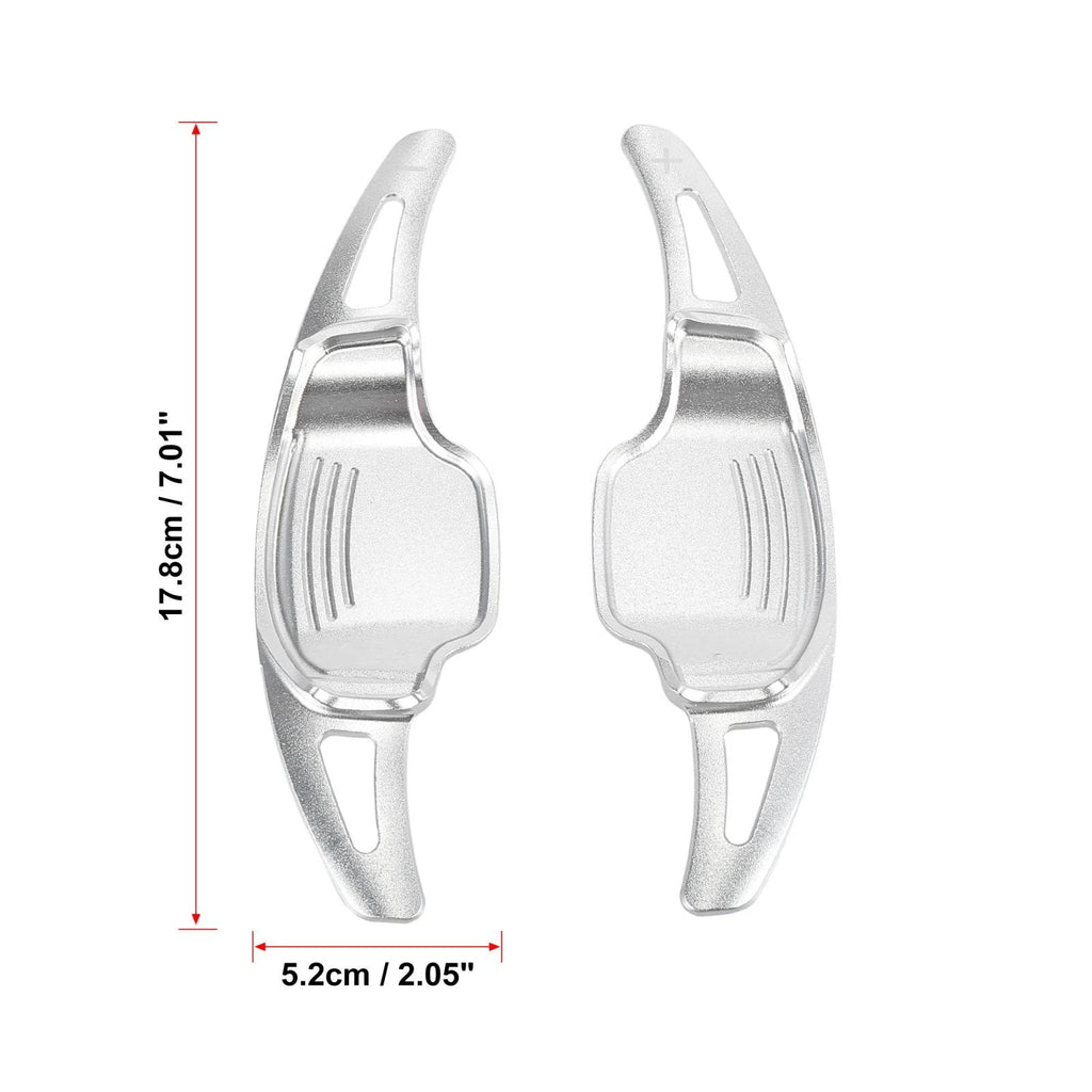 Pair Silver Tone Steering Wheel Shift Paddle for Cadillac XT5 (2017–2023), Buick Regal (2018–2020)