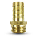 Set of 4 Brass Hose Fitting Adapters 3/4 NPT Male to 3/4 Barb