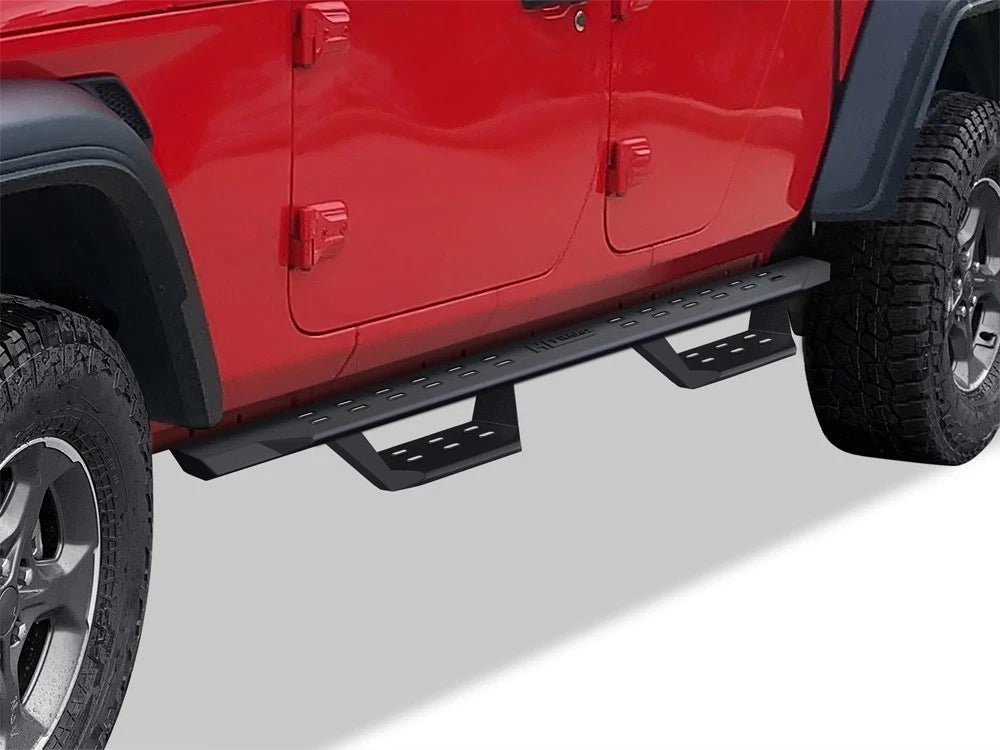 Black Overland Slider Drop Steps for Jeep Gladiator (2020–2026)