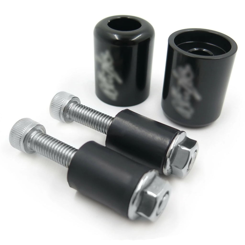 Bar Ends for Kawasaki Ninja EX250 EX500 EX650R ZX6R-636 ZZ-R1200 (2000–2009) Black Rubber
