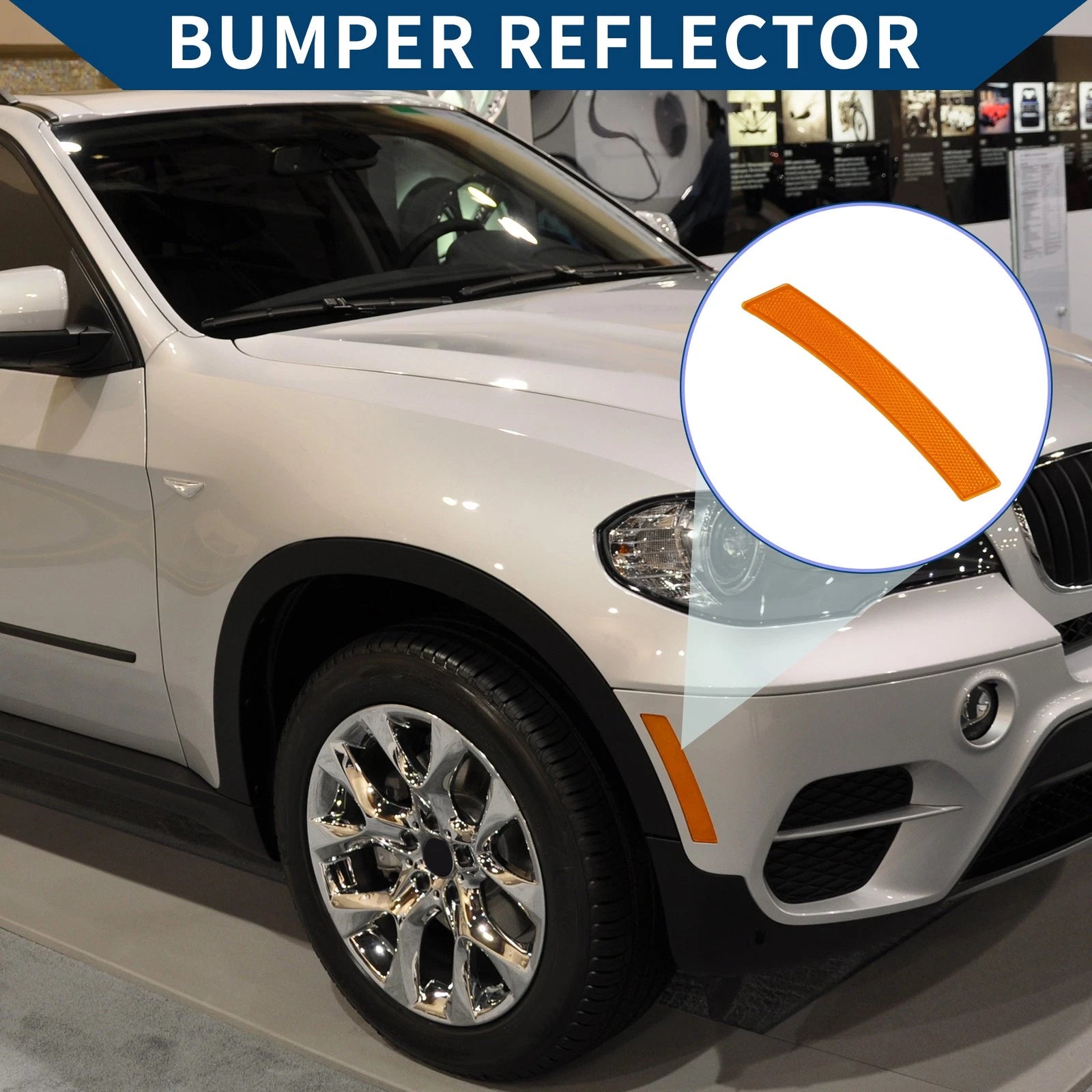 Bumper Reflector for BMW X3 E83 (2007–2010) Front Right 1 Pcs