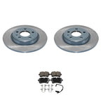 DuraGo Rear Rotors & Akebono EURO Ceramic Brake Pads Kit for Audi A6 Quattro