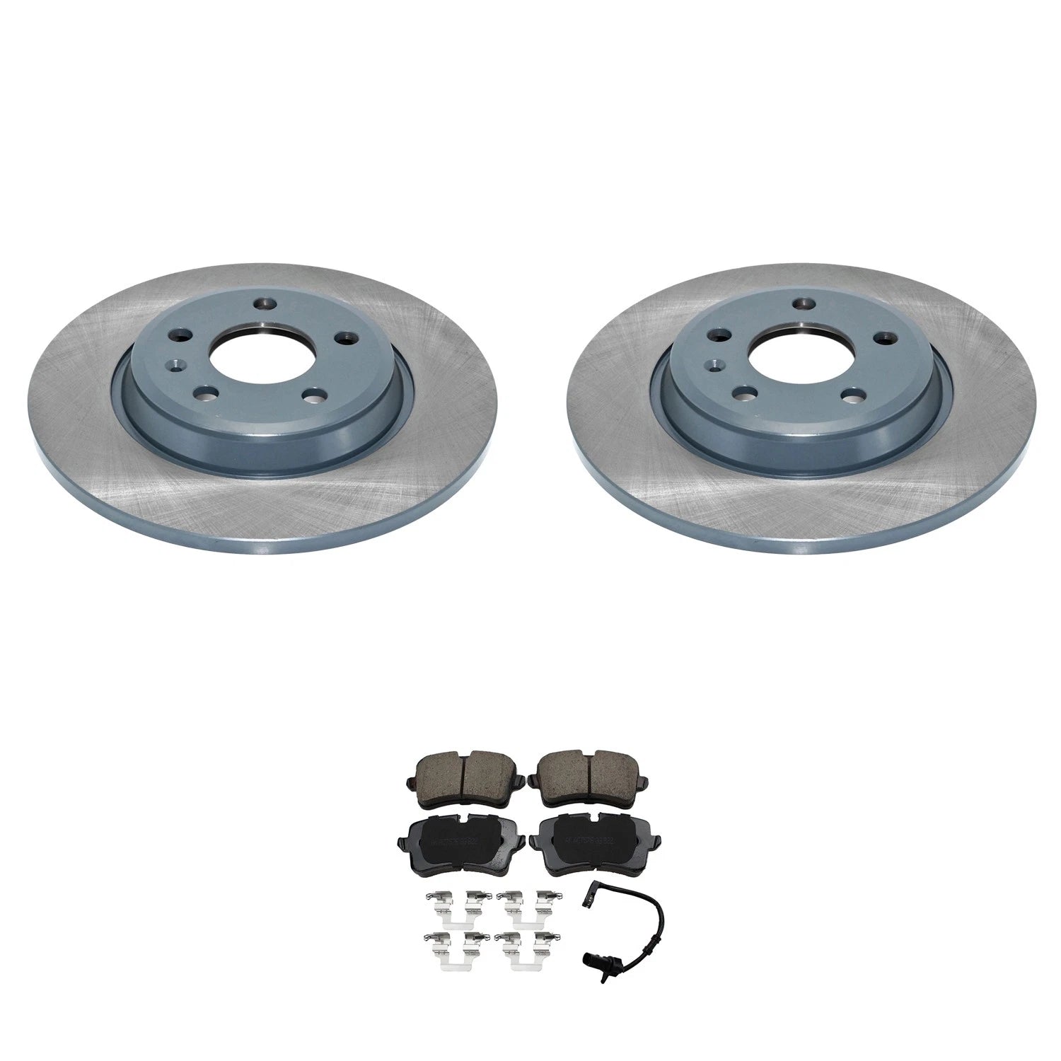 DuraGo Rear Rotors & Akebono EURO Ceramic Brake Pads Kit for Audi A6 Quattro