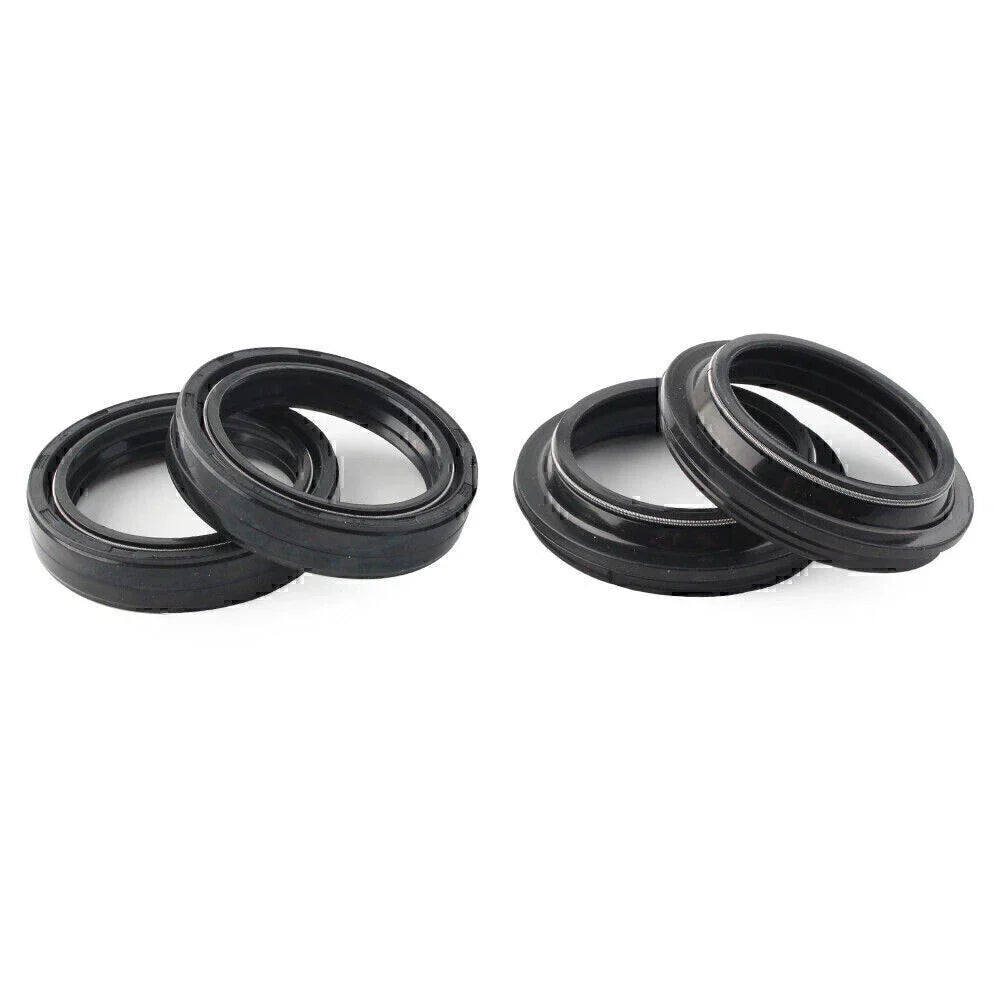 4 x Black 41x54mm Motorcycle Front Fork Damper Shock Absorber Seal
