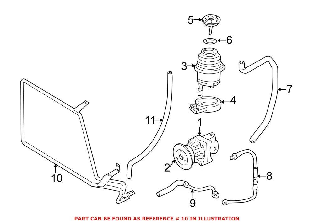 Power Steering Cooler Line for BMW Z3 (1996–2002) OEM