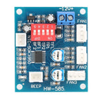 4X Wire DC12V Fan Controller with Temperature Regulation for PC Cooling Fans