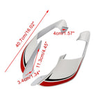 Front Side Winglets for Yamaha YZF R1 R1M (2021–2024) White Red