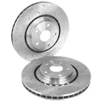 Front Slotted Dimpled Disc Brake Rotors for Kluger GSU40/45/50/55 (2007–2020)