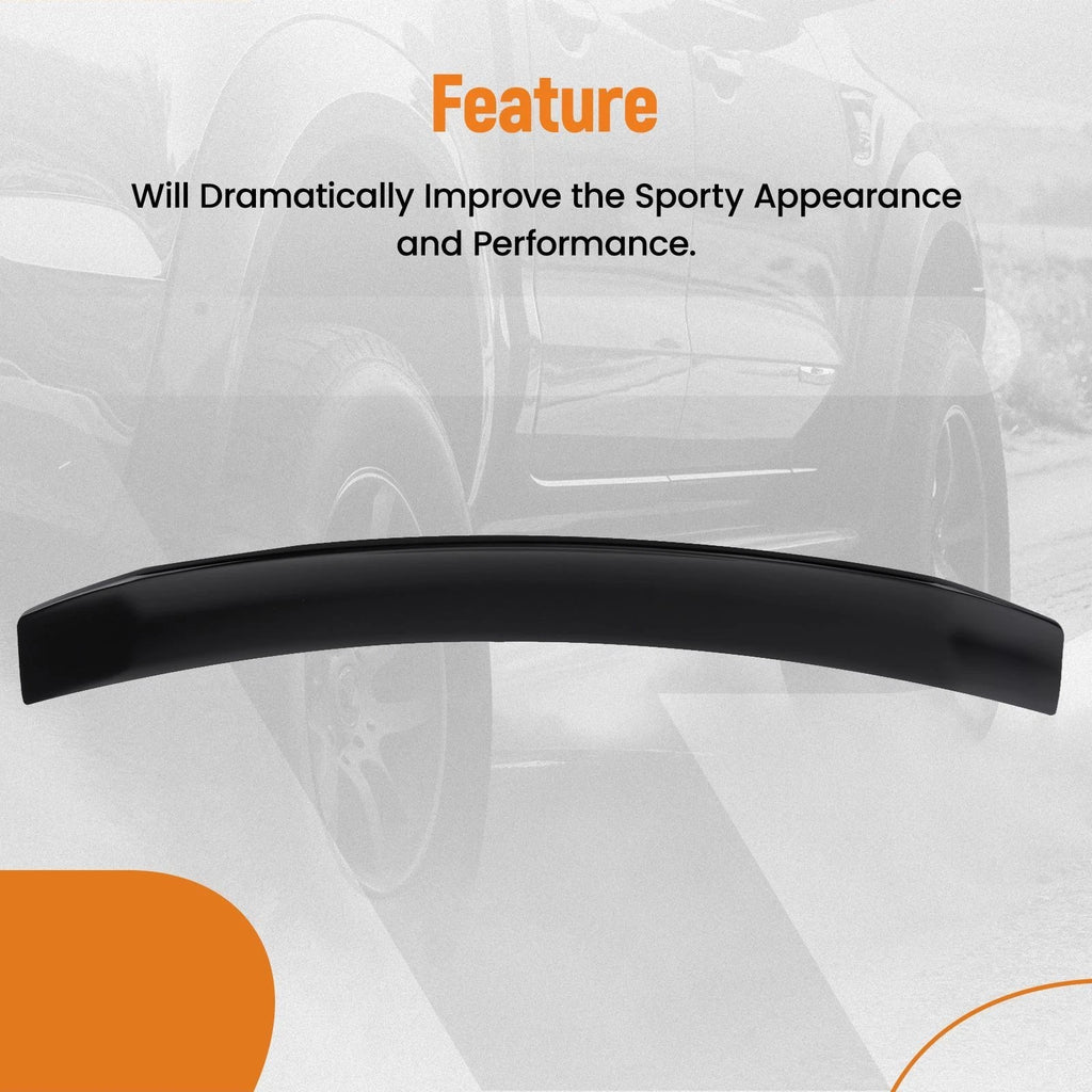Gloss Black Trunk Wing Spoiler for Universal Sedan Cars (Easy Install)